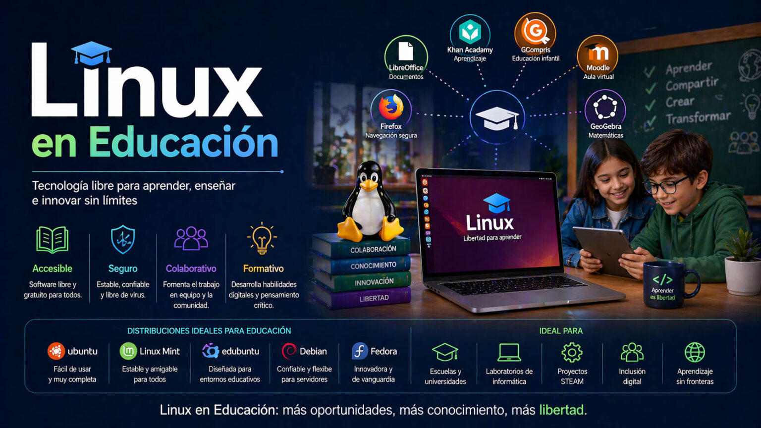 Que Linux Linux en Educación: Ventajas, Retos y Las Mejores Distribuciones educativas