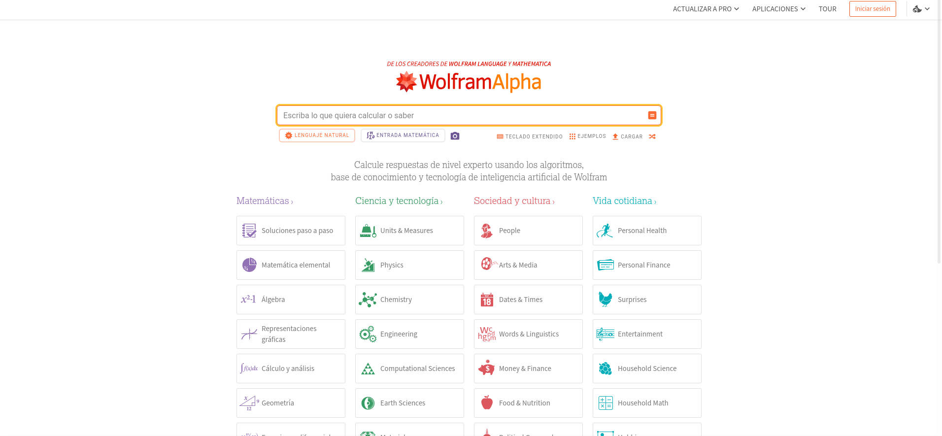 Qué es Wolfram Alpha