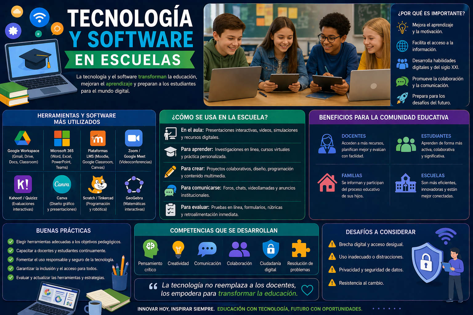 Tecnología y software en escuelas