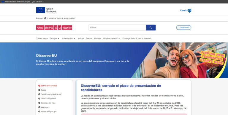 Qué es DiscoverEU