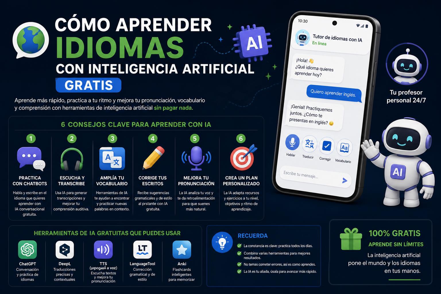 como aprender idiomas con inteligencia artificial gratis
