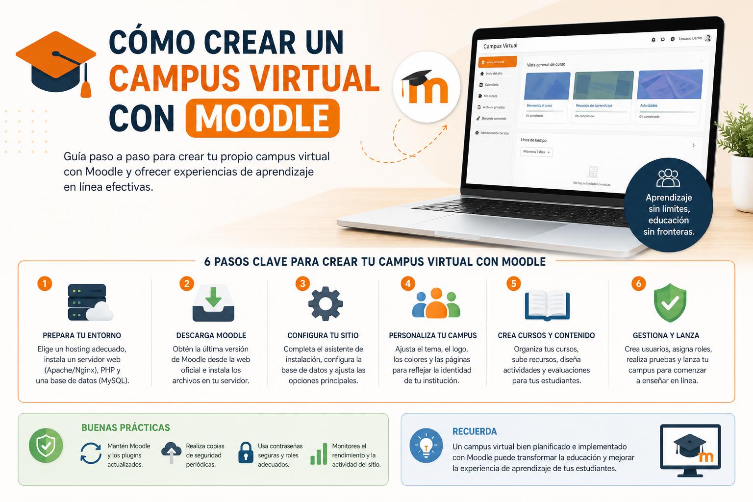 como crear un campus virtual con moodle