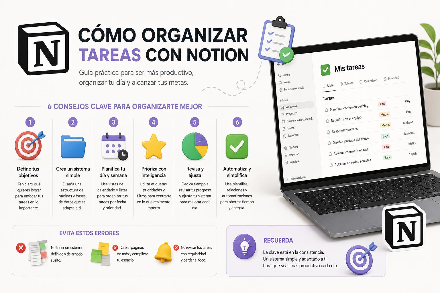 Cómo organizar tareas con Notion